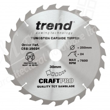 Trend CSB/25024 Saw Blade 250mm x 24T x 30mm Bore