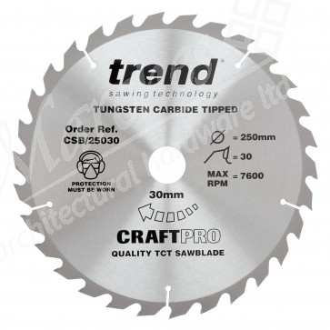 Trend CSB/25030 Saw Blade 250mm x 30T x 30mm Bore