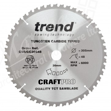 Trend CSB/CC30548 Mitre Cross Cutting Saw Blade 305mm x 48T x 30mm Bore