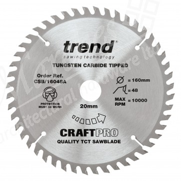 Trend CSB/16048A/10 Wood Saw Blades - 160mm x 48T x 20mm Bore (10)