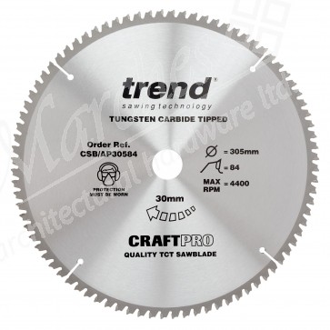 Trend Aluminium / Plastic Saw Blade - 30mm Bore