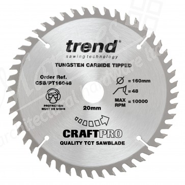 Trend CSB/PT16048 High Pressure Laminate Saw Blade - 160mm x 48T x 20mm Bore