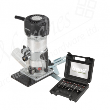 Trend T1ETS T1 Trim Router + 6 Piece Cutter Set