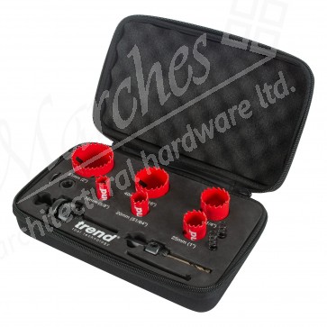 Trend HS/SET/6 Electrician's Hole Saw 6pc Set in Case