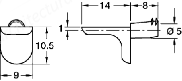 Wooden Shelf Support - Nickel Plated (100)