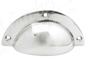 87mm Cast Drawer Pull - Polished Chrome