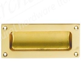 Flush Pull - Polished Brass - Various Sizes