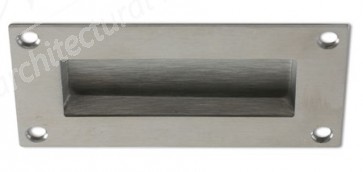 Flush Pull Handle 100mm x 50mm - Satin Stainless Steel