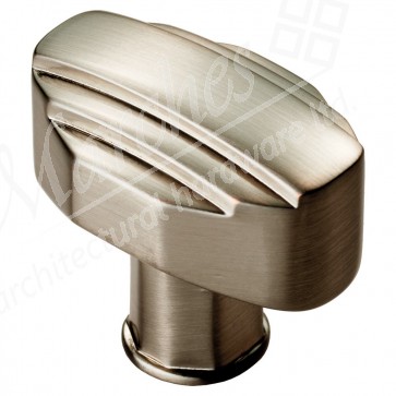 Art Deco Cabinet Knob 30mm x 20mm - Satin Nickel