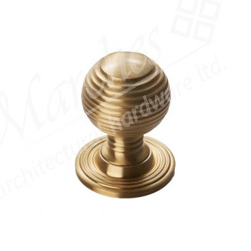 Queen Anne Knob - Satin Brass