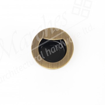 30mm Flush Pull Handle - Antique Brass
