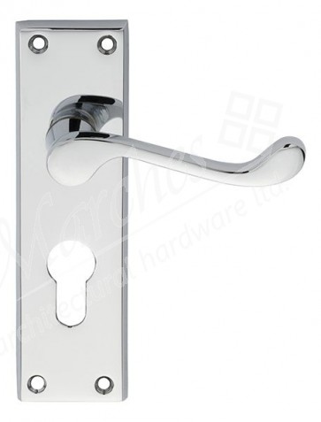 Carlisle - Scroll Lever Euro Profile Handle - Polished Chrome