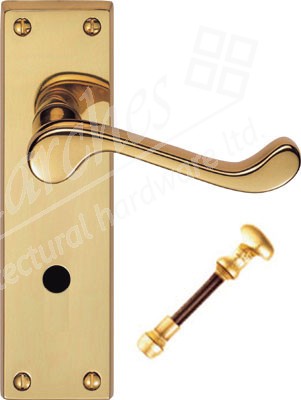 Carlisle Scroll Lever Bathroom Handle - PB