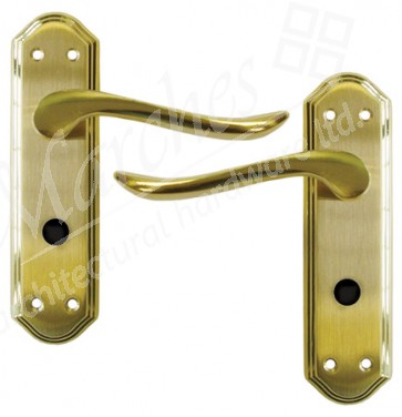 Lincoln Lever Bathroom Handle - SB/PB