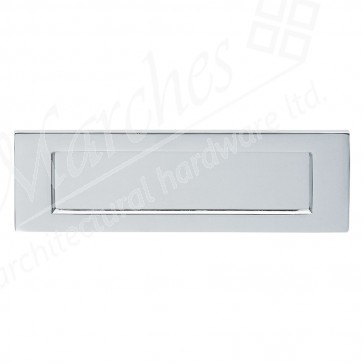 Satin Chrome Plain Letter Plate 257 x 80mm