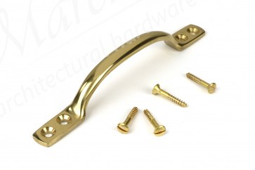 Sash Pull Handle, Polished Brass - Various Sizes