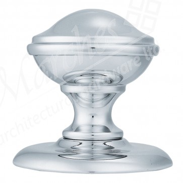 Round Centre Door Knob - Satin Chrome