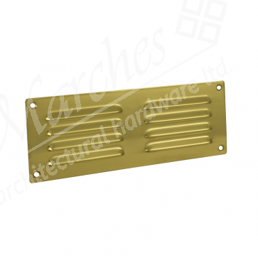 Hooded  Louvre Vent - Polished Brass