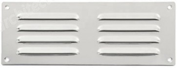Hooded  Louvre Vent - Stainless Steel/Satin Chrome