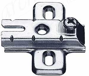 Slide on cruciform mounting plate