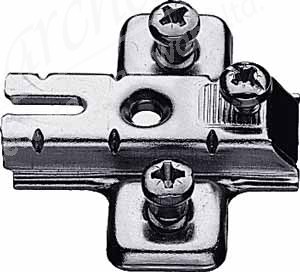 Slide on cruciform mounting plate