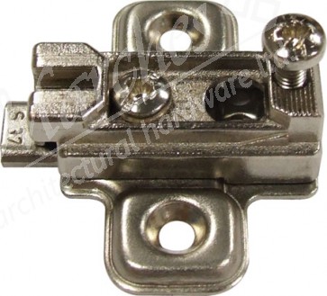 Cruciform mounting plate, for slide on system