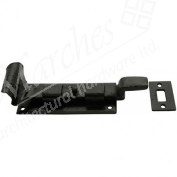 4" Cranked Door Bolt - Black