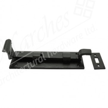 6' Cranked Door Bolt - Black