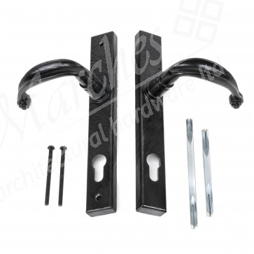 Cottage Slimline Euro Espag Handles (92mm Centres) - Mottled Black