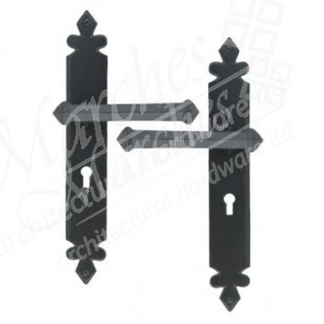 Tudor Lever Handle Set - Black - Various Types