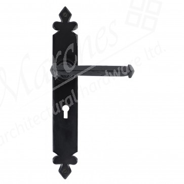 Handmade Tudor Sprung Lever Lock Handle Set - Black