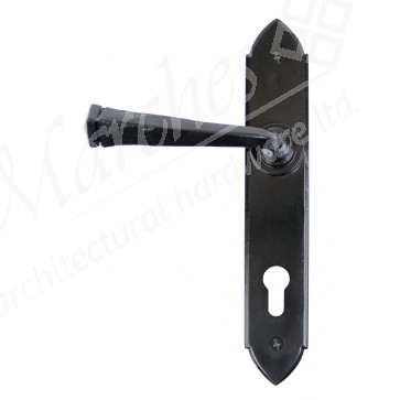 Gothic Euro Espag Handles (92mm Centres) - Black