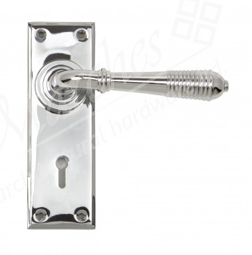 Reeded Lever Handle - Polished Chrome