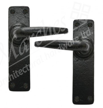 Smooth Lever Latch Set - Black 