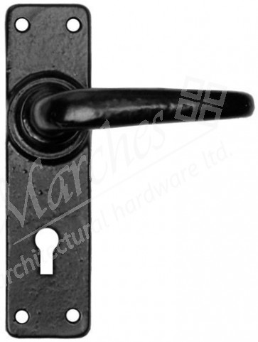 Smooth Lever Lock Set - Black
