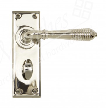 Reeded Lever Bathroom Set - Polished Nickel