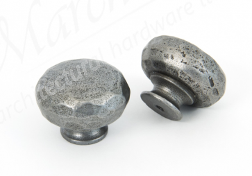  Large Hammered Knob - Natural Smooth 