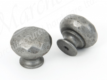 Small Hammered Knob -  Natural Smooth 