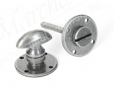 Round Bathroom Thumbturn - Pewter 