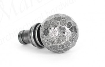 Hammered Ball Curtain Finial (pair) - Pewter