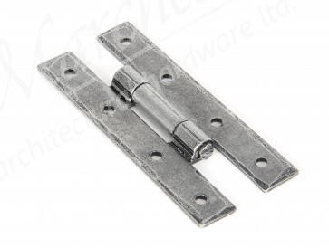 3 1/4" Handmade H Hinge (pair) - Pewter 