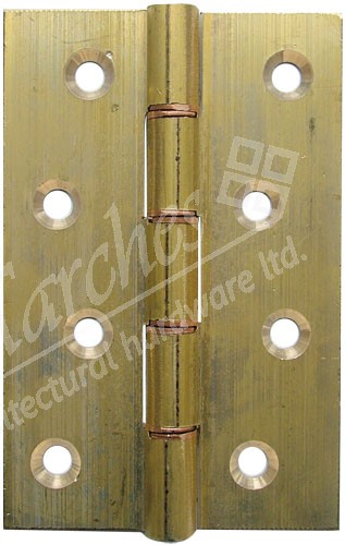 4" DPBW Butt Hinge (pair) - Brass Self Coloured