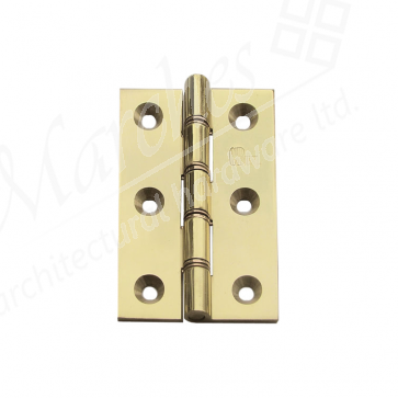 3" DPBW Butt Hinges (pair) - Polished Brass