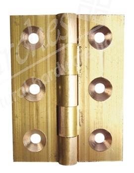 2" Solid Drawn Butt Hinges (pair) - Brass Self Coloured