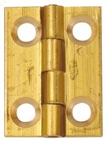 1" Solid Drawn Butt Hinges (pair) - Brass Self Coloured