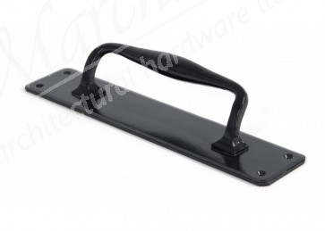 Pull Handle on Backplate - Black