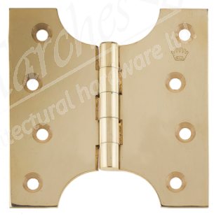 4" x 2" x 4" Parliament Hinge - Polished Brass (Pair)