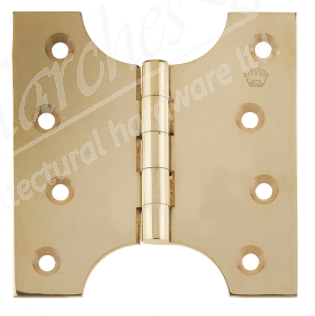 4" x 3" x 5" Parliament Hinges - Polished Brass (Pair)