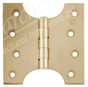 4" x 4" x 6" Parliament Hinges - Polished Brass (Pair)