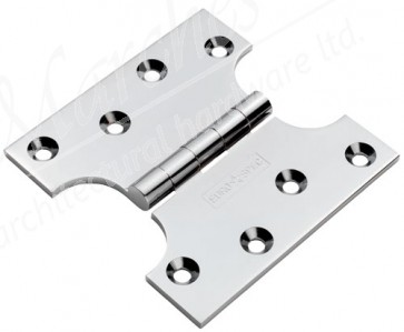 4"x2"x4" Parliament Hinges - Polished Chrome (pair)